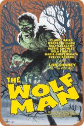 The Wolfman Metal Sign