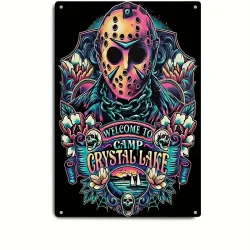 Welcome To Camp Crystal Lake Metal Sign