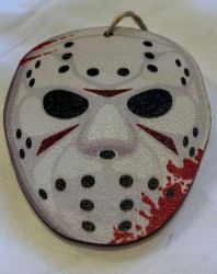 Jason Voorhees Mask Wood Ornament