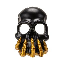 Black & Gold Skull Candle Holder (Click Pic)