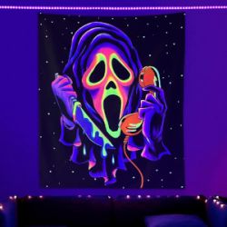 Ghost Face 30x40 " Black Light Tapestry (Click Pic)